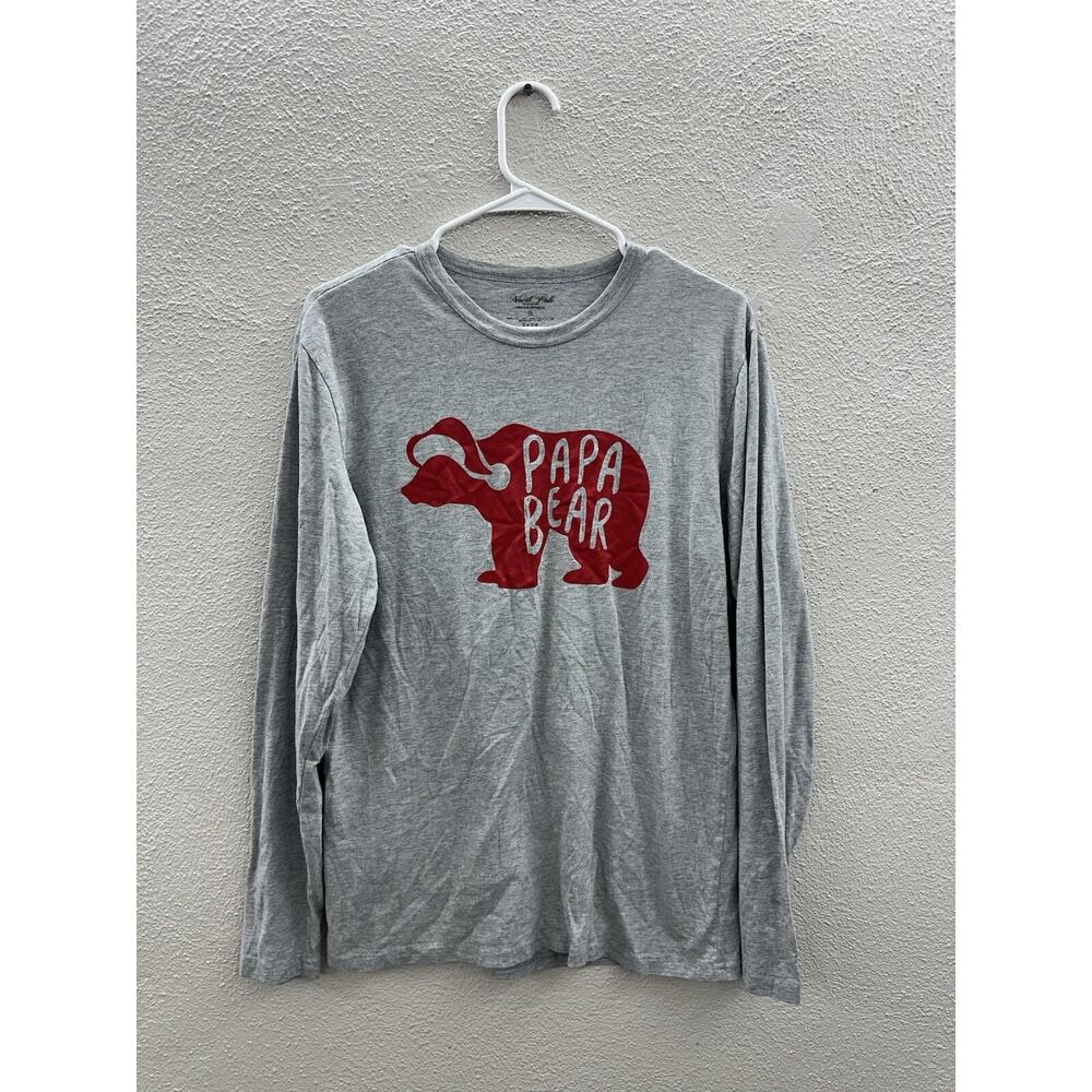 North Pole Mens Sleep Shirt Size Small Polar Papa Bear Holiday Sleepwear